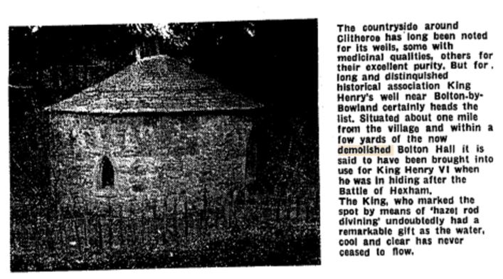 Well- King Henry's Bolton by Bowland